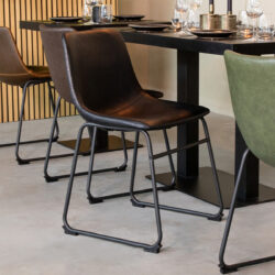 180122949_setting_01 LABEL51 Eetkamerstoel Risto - Zwart - PU-Leder - Black Frame