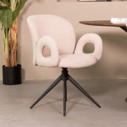 180123024_setting_01 LABEL51 Eetkamerstoel Neo - Naturel - Boucle - Black Frame