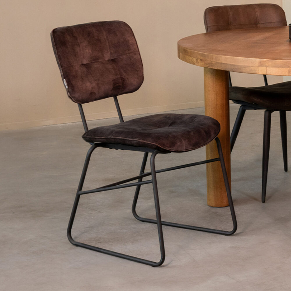 18094797_setting_01 LABEL51 Eetkamerstoel Dez - Antraciet - Velours - Black Frame