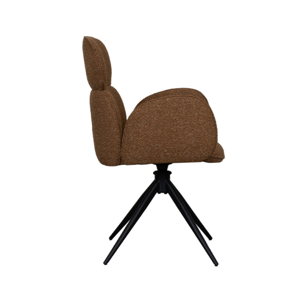 18099348_03-2 LABEL51 Eetkamerstoel Vidar - Coral - Boucle - Black Frame