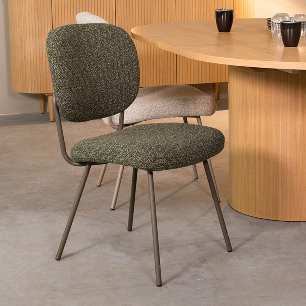 LABEL51 Eetkamerstoel Singapore - Forest - Boucle - Forest Frame