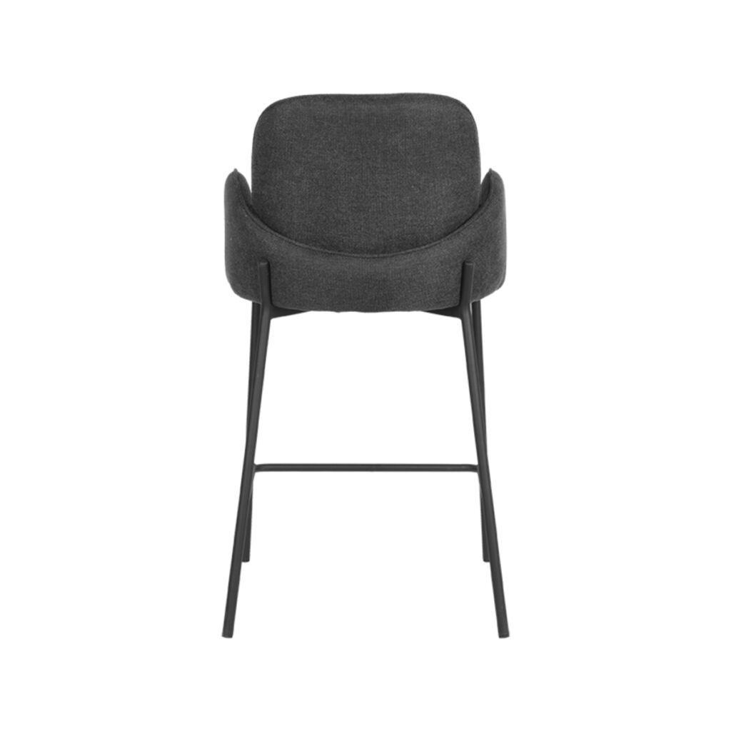 Barkruk_Jari_Antraciet_Weave_51x53x94_cm_Achterkant D-MAXX Barkruk Jari - Antraciet - Weave - Zithoogte 65