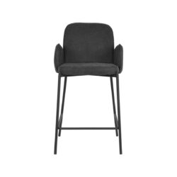 Barkruk_Jari_Antraciet_Weave_51x53x94_cm_Voorkant D-MAXX Barkruk Jari - Antraciet - Weave - Zithoogte 65