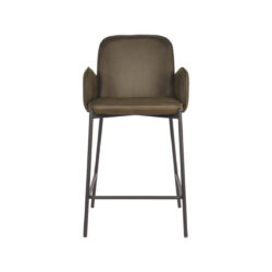 D-MAXX Barkruk Jari - Army green - Microfiber - Zithoogte 65