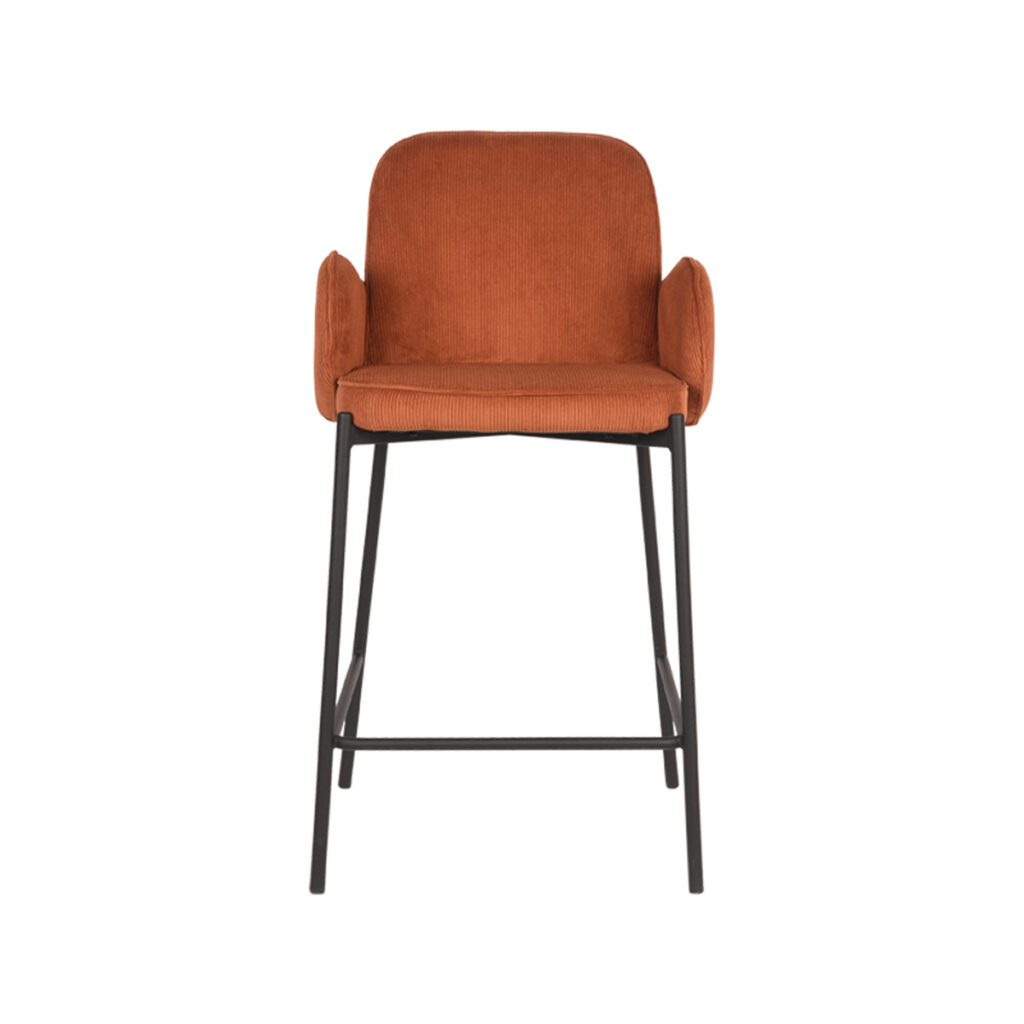 D-MAXX Barkruk Jari - Rust - Ribcord - Zithoogte 65