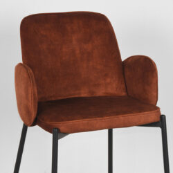 Barkruk_Jari_Rust_Velours_51x53x94_Cm_Detail D-MAXX Barkruk Jari - Rust - Velours - Zithoogte 65