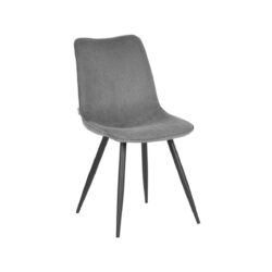 Eetkamerstoel_Jort_Donkergrijs_Ribcord_48x61x91_cm_Perspectief LABEL51 Eetkamerstoel Jort - Donkergrijs - Ribcord - Black Frame