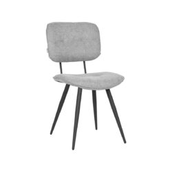 Eetkamerstoel_Lux_Zinc_Weave_49x60x87_cm_Perspectief LABEL51 Eetkamerstoel Lux - Zinc - Weave - Black Frame