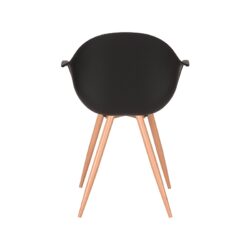 eetkamerstoel_parma_zwart_pp_oak_metaal_woodcover_58x54x85_cm_achterkant LABEL51 Eetkamerstoel Parma - Zwart - Kunststof - Oak Metal Woodcover