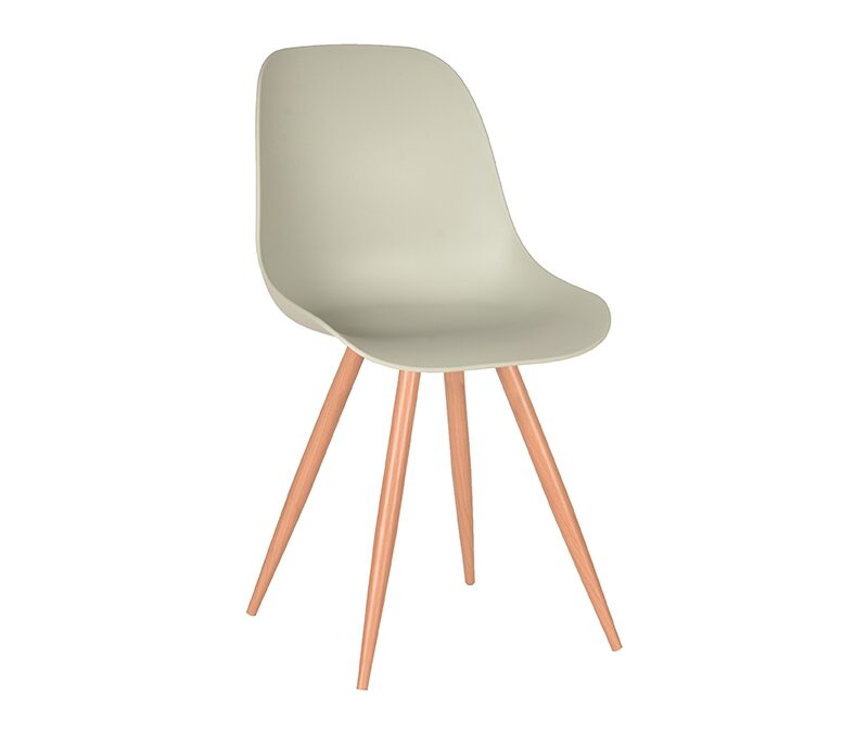 LABEL51 Eetkamerstoel Rimini - Breeze - Kunststof - Oak Metal Woodcover