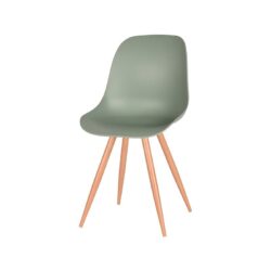 eetkamerstoel_rimini_forest_pp_oak_metaal_woodcover_46x54x85_cm_perspectief_1 LABEL51 Eetkamerstoel Rimini - Forest - Kunststof - Oak Metal Woodcover