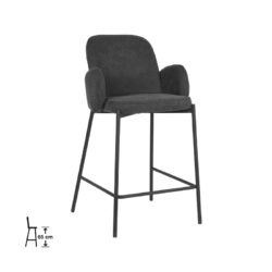 uk-30.345_1_65cm D-MAXX Barkruk Jari - Antraciet - Weave - Zithoogte 65