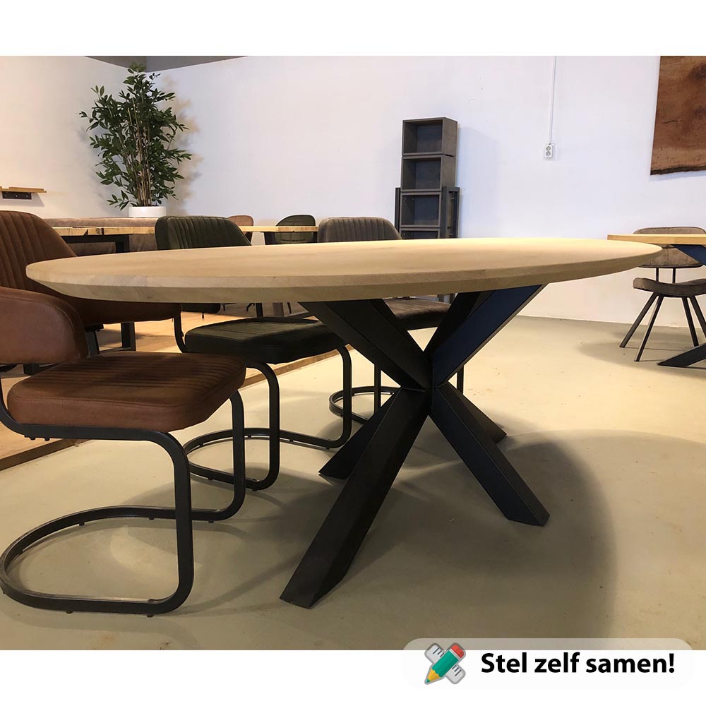 Ovale_eiken_tafel_180x100cm