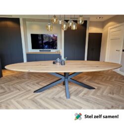 Ovale_eiken_tafel_240x110cm
