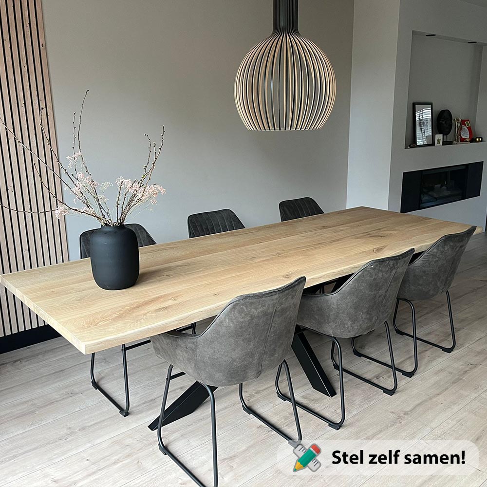 Rechthoekige_6_persoons_eiken_eettafel