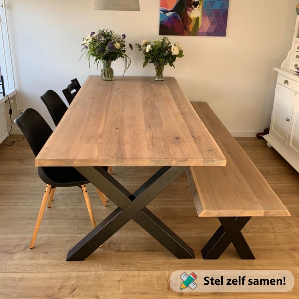 Rechthoekige eiken tafel 200x100cm Rechthoekige_eiken_tafel_220x100cm