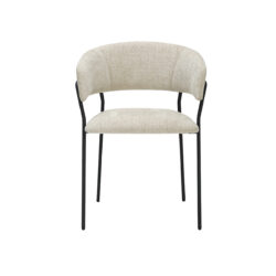 LABEL51 Eetkamerstoel Luuk - Naturel - Elite - Black Frame