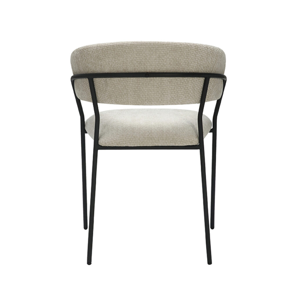 LABEL51 Eetkamerstoel Luuk - Naturel - Elite - Black Frame