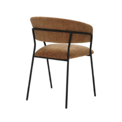 LABEL51 Eetkamerstoel Luuk - Cognac - Elite - Black Frame