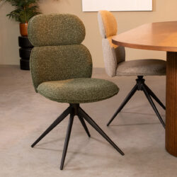 LABEL51 Eetkamerstoel Finn - Forest - Boucle - Black Frame