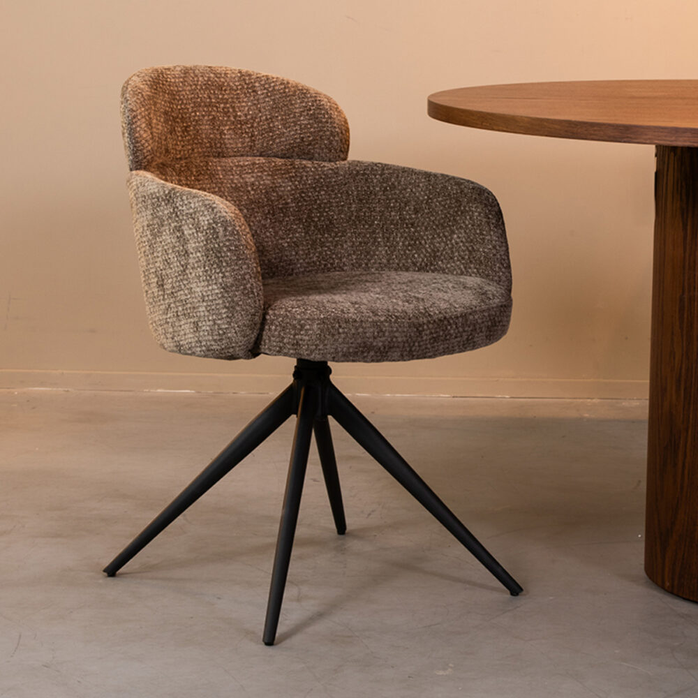 180100131_setting_01 LABEL51 Eetkamerstoel Levi - Hunter - Elite - Black Frame