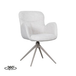 LABEL51 Eetkamerstoel Lasse - Naturel - Canyon - Taupe Frame