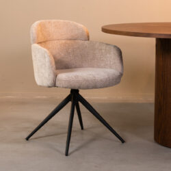 LABEL51 Eetkamerstoel Levi - Clay - Elite - Black Frame