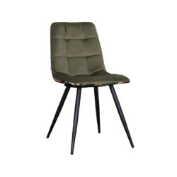 LABEL51 Eetkamerstoel Bistro - Multicolor - Fluweel - Black Frame