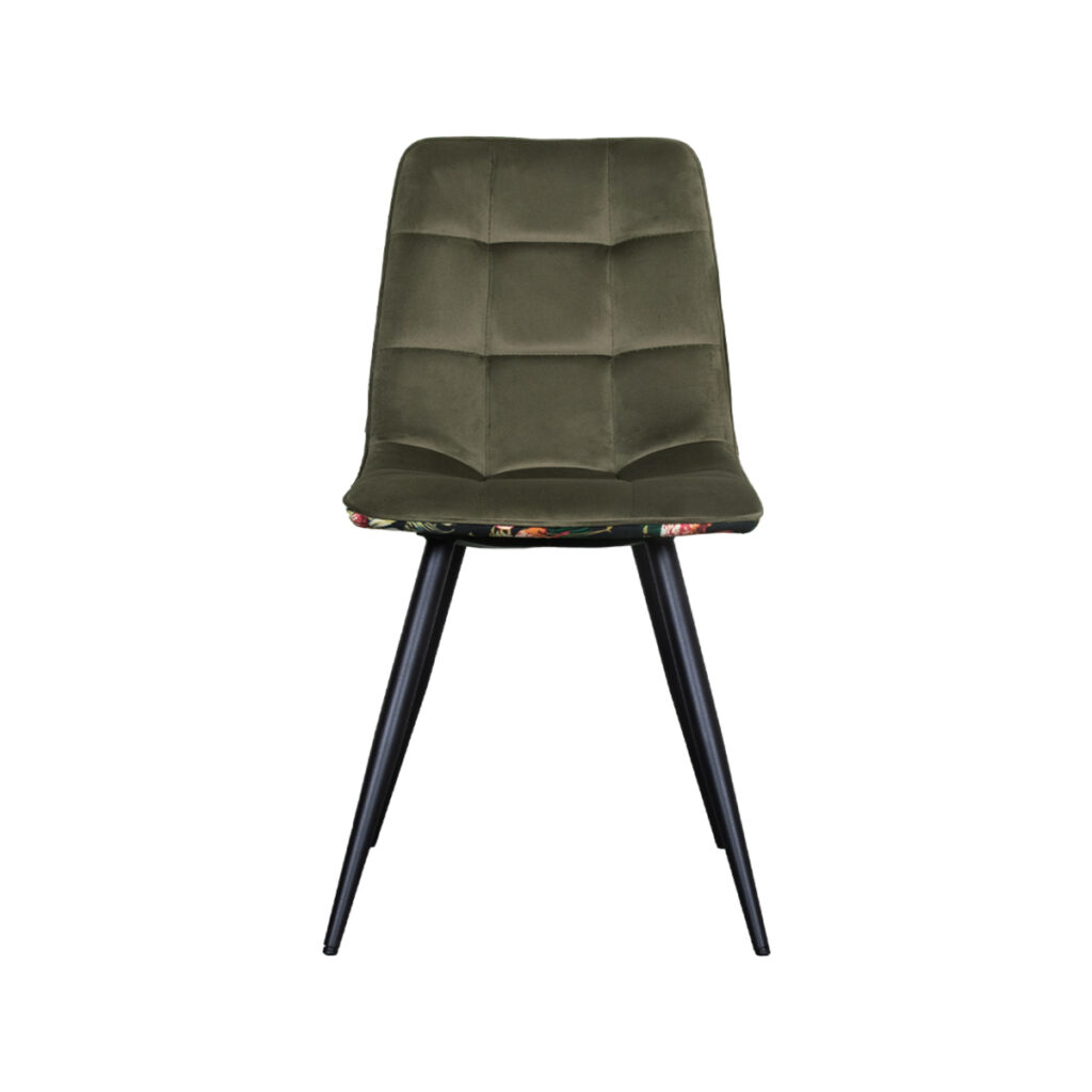 LABEL51 Eetkamerstoel Bistro - Multicolor - Fluweel - Black Frame