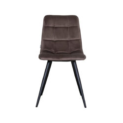 LABEL51 Eetkamerstoel Bistro - Taupe - Fluweel - Black Frame