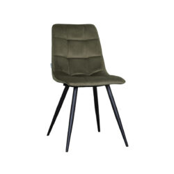LABEL51 Eetkamerstoel Bistro - Hunter - Fluweel - Black Frame