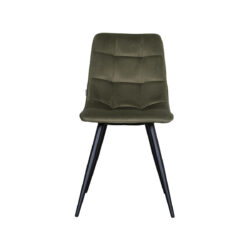LABEL51 Eetkamerstoel Bistro - Hunter - Fluweel - Black Frame