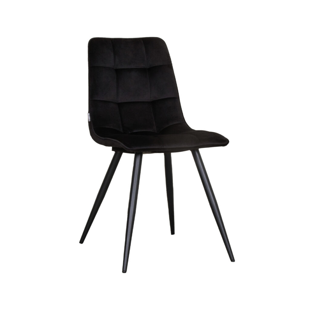 180122874_01 LABEL51 Eetkamerstoel Bistro - Zwart - Fluweel - Black Frame