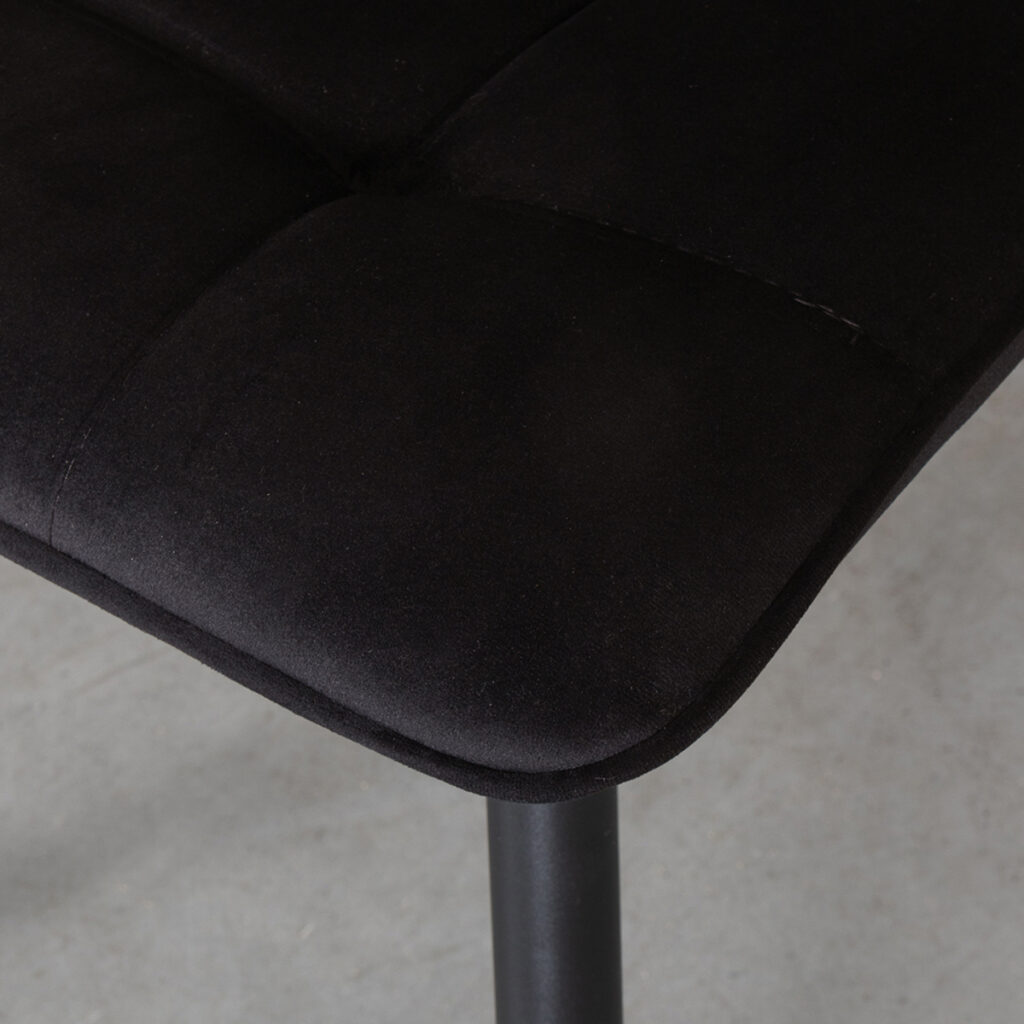 180122874_05 LABEL51 Eetkamerstoel Bistro - Zwart - Fluweel - Black Frame