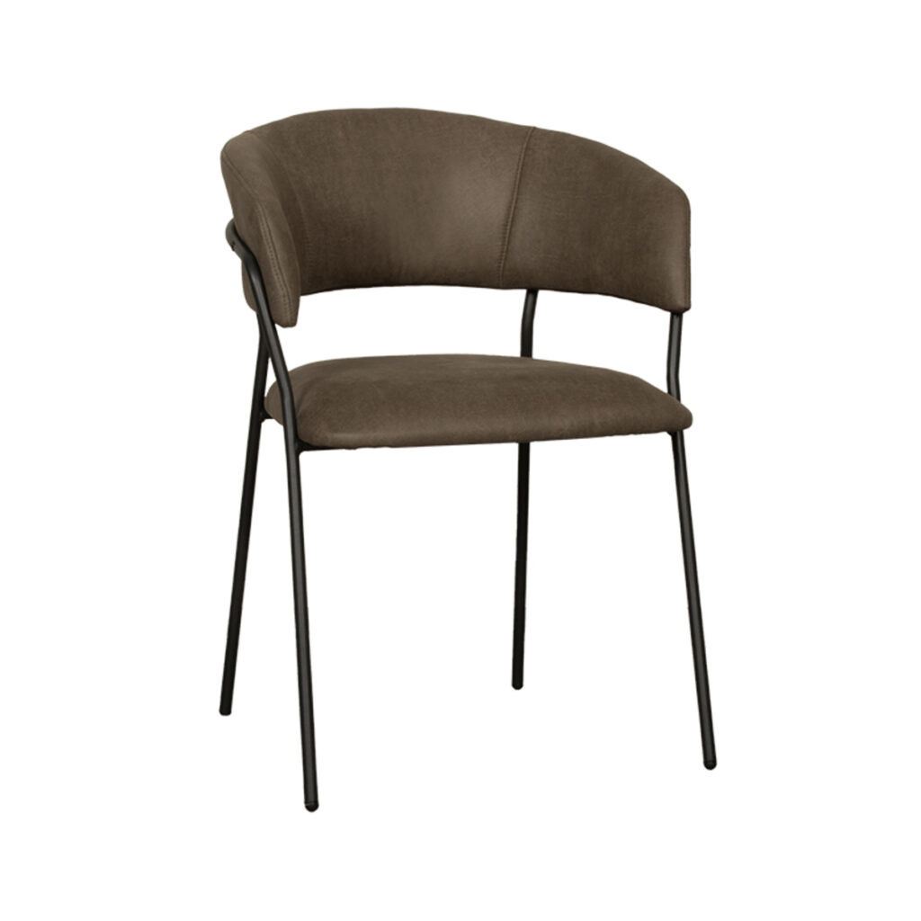 180122893_01-2 LABEL51 Eetkamerstoel Luuk - Moss - Micro Suede - Black Frame