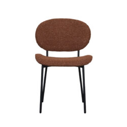 180122903_02-2 LABEL51 Eetkamerstoel Senn - Coral - Boucle - Black Frame