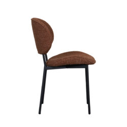 180122903_03-2 LABEL51 Eetkamerstoel Senn - Coral - Boucle - Black Frame