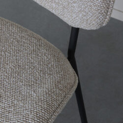 LABEL51 Eetkamerstoel Senn - Naturel - Boucle - Black Frame