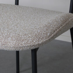 LABEL51 Eetkamerstoel Senn - Naturel - Boucle - Black Frame