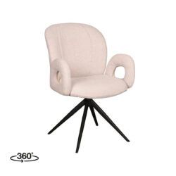 DX-74.026_1_360-2 LABEL51 Eetkamerstoel Neo - Naturel - Boucle - Black Frame