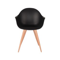 LABEL51 Eetkamerstoel Parma - Zwart - PP - Naturel Houtlook Frame