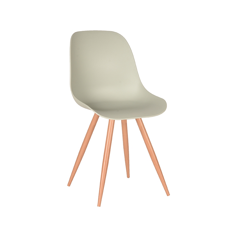 LABEL51 Eetkamerstoel Rimini - Breeze - PP - Naturel Houtlook Frame