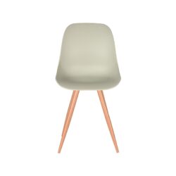 LABEL51 Eetkamerstoel Rimini - Breeze - PP - Naturel Houtlook Frame