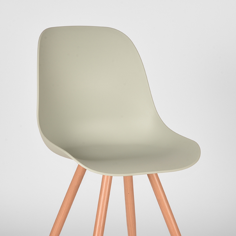 LABEL51 Eetkamerstoel Rimini - Breeze - PP - Naturel Houtlook Frame