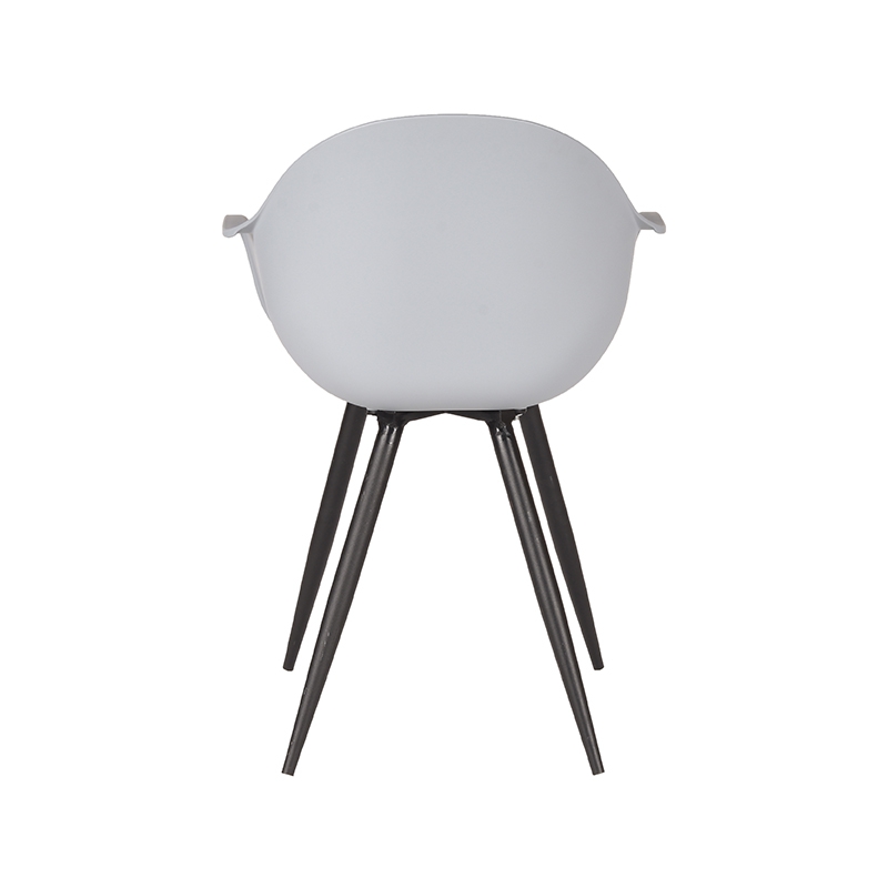 pro_1049_img_8814674 LABEL51 Eetkamerstoel Luca - Grijs - PP - Zwart Metalen Frame