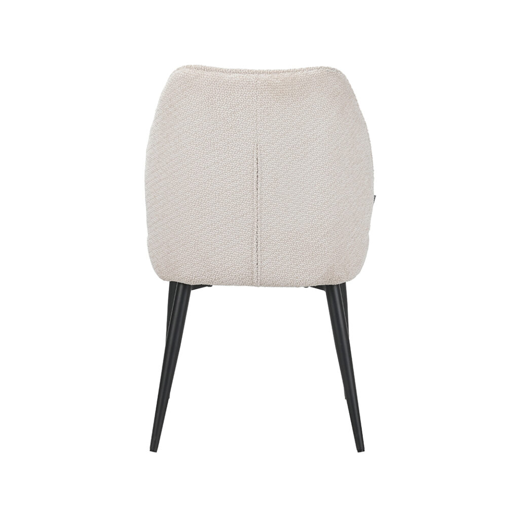 LABEL51 Eetkamerstoel Liam - Naturel - Egon - Zwart Metalen Frame