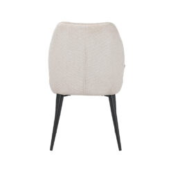 LABEL51 Eetkamerstoel Liam - Naturel - Egon - Zwart Metalen Frame