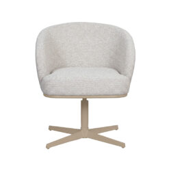 LABEL51 Eetkamerstoel Cannes - Naturel - Royal Boucle - Taupe Metalen Frame