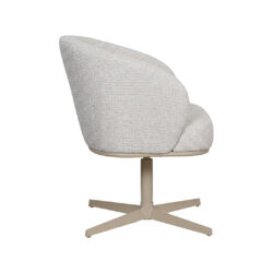 LABEL51 Eetkamerstoel Cannes - Naturel - Royal Boucle - Taupe Metalen Frame