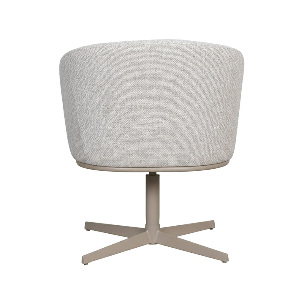 LABEL51 Eetkamerstoel Cannes - Naturel - Royal Boucle - Taupe Metalen Frame